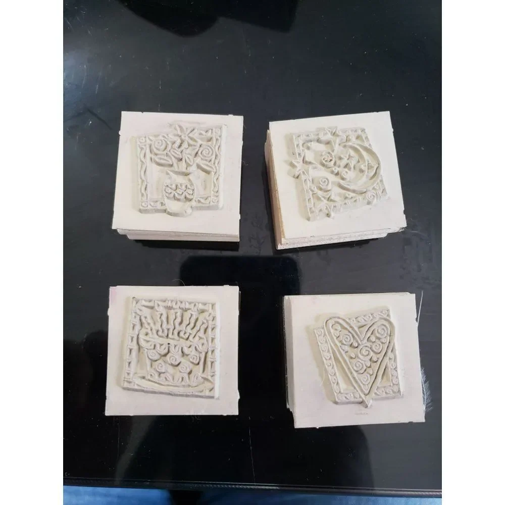 Stampin'‎ Up 2002 Birthday Wooden Mounted Stamps Set Of 4